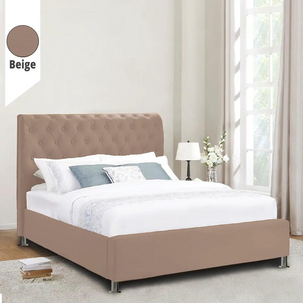 Yfasmatino krevati Lydia Beige Yfasmatino krevati Lydia White ypnos.gr