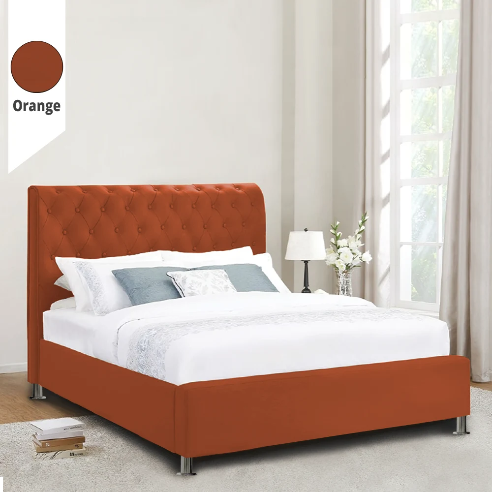 Yfasmatino krevati Lydia Orange Yfasmatino krevati Lydia White ypnos.gr