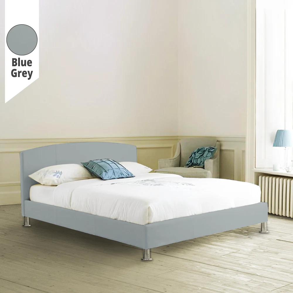 Υφασμάτινο Κρεβάτι Agni Blue Grey ypnos.gr