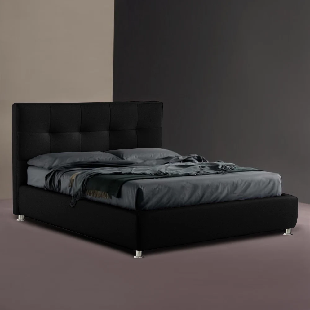 Υφασμάτινο Κρεβάτι Areti Black