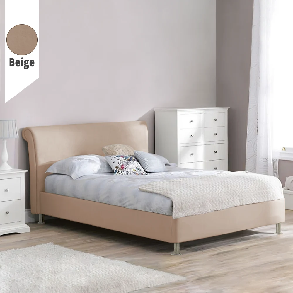 Υφασμάτινο Κρεβάτι Loli Beige ypnos.gr