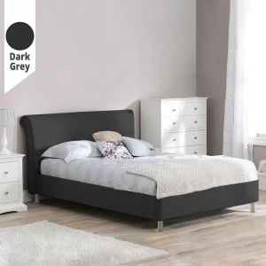 Υφασμάτινο Κρεβάτι Loli Dark Grey ypnos.gr