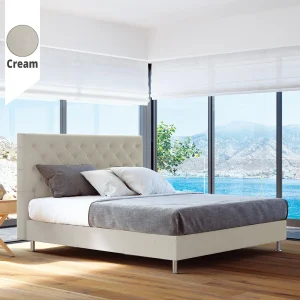 Υφασμάτινο Κρεβάτι Cream