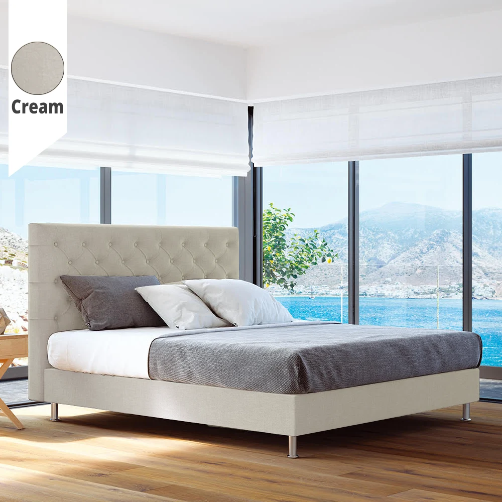Υφασμάτινο Κρεβάτι Cream