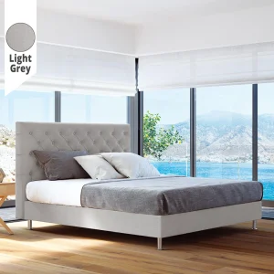Υφασμάτινο Κρεβάτι Light Grey