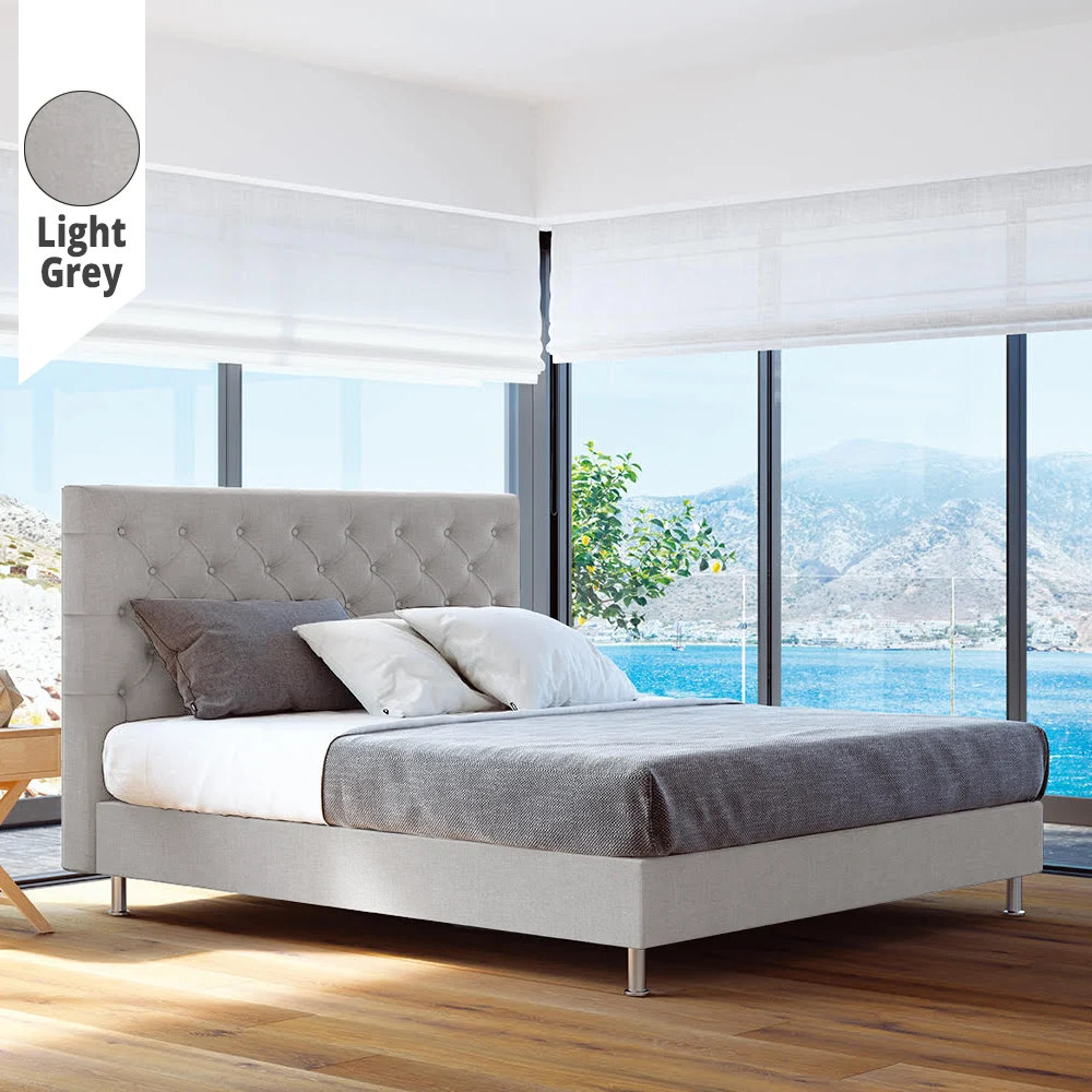 Υφασμάτινο Κρεβάτι Light Grey