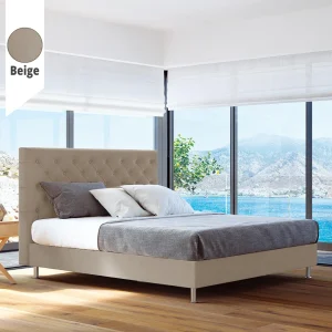 Υφασμάτινο Κρεβάτι Silvi Beige