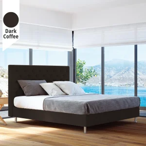 Υφασμάτινο Κρεβάτι Silvi Dark Coffee