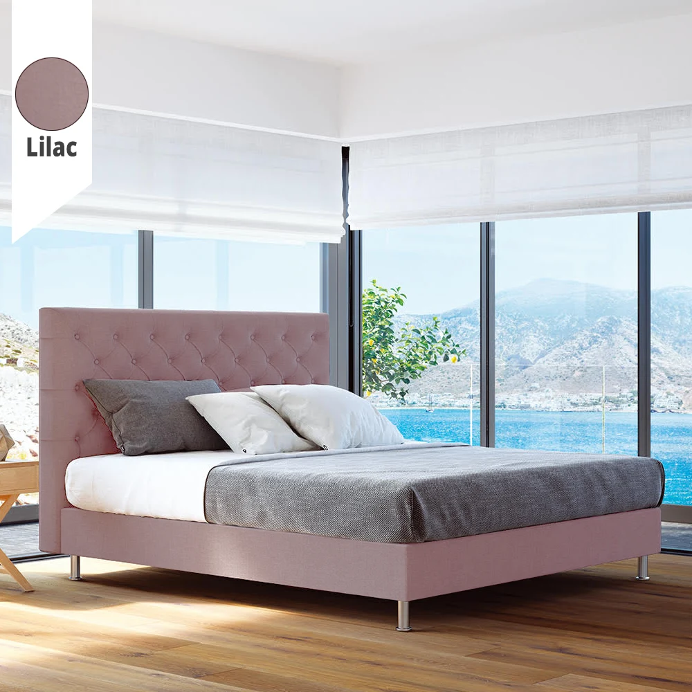 Υφασμάτινο Κρεβάτι Silvi Lilac