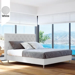 Υφασμάτινο Κρεβάτι Silvi White