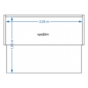Τριθέσιος καναπές κρεβάτι Fold 80x215 - Image 3