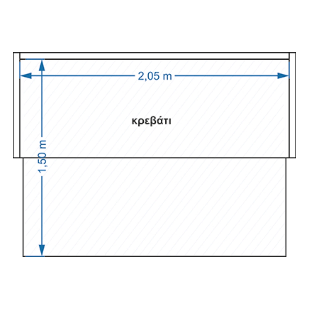 Τριθέσιος καναπές κρεβάτι Fold 80x215 - Image 3